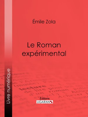 cover image of Le Roman expérimental